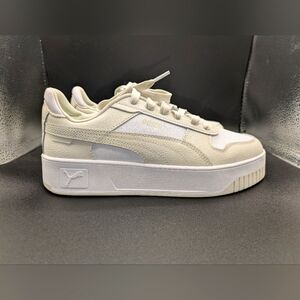 Puma Carina Street Perforated Platform  Womens White Sneakers  Shoes 38939 SZ 8